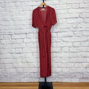 Urban Outfitters Crimson Floral Jumpsuit